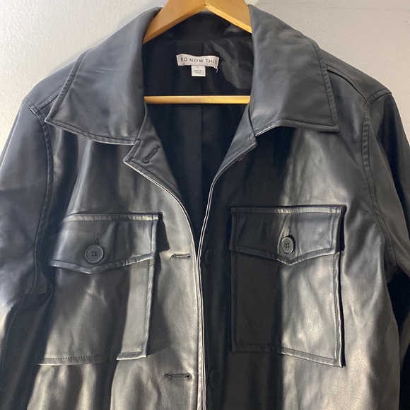 And Now This | Cropped Faux Leather Jacket - Picture 3 of 12